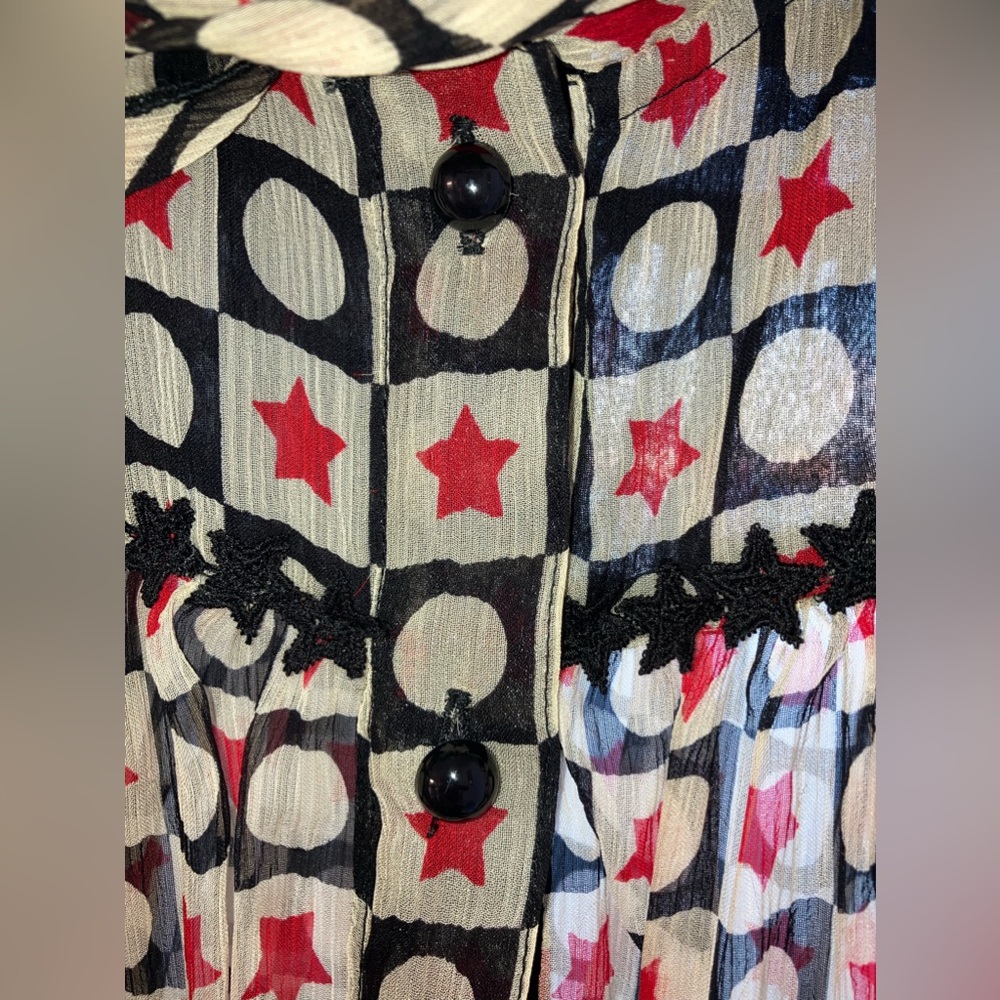 Anna Sui Silk Chiffon | Rare! Pristine Blouse from Anna Sui Store in SoHo, NYC - Picture 5 of 7
